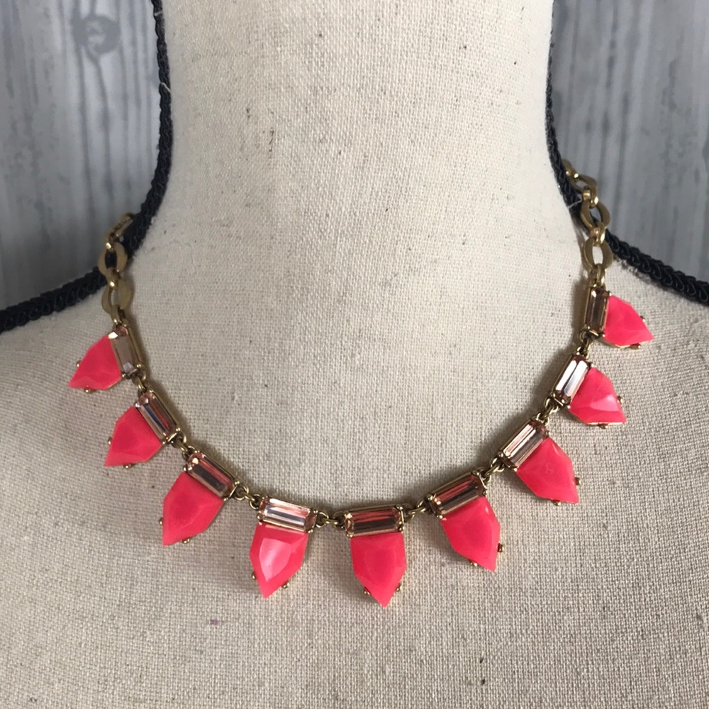Stella & Dot hot pink necklace